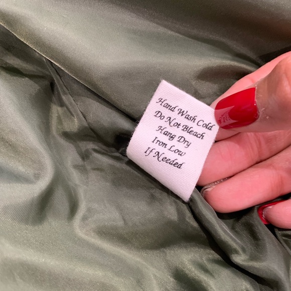 Mine Olive Green Bomber Jacket Size Small - Picture 4 of 4